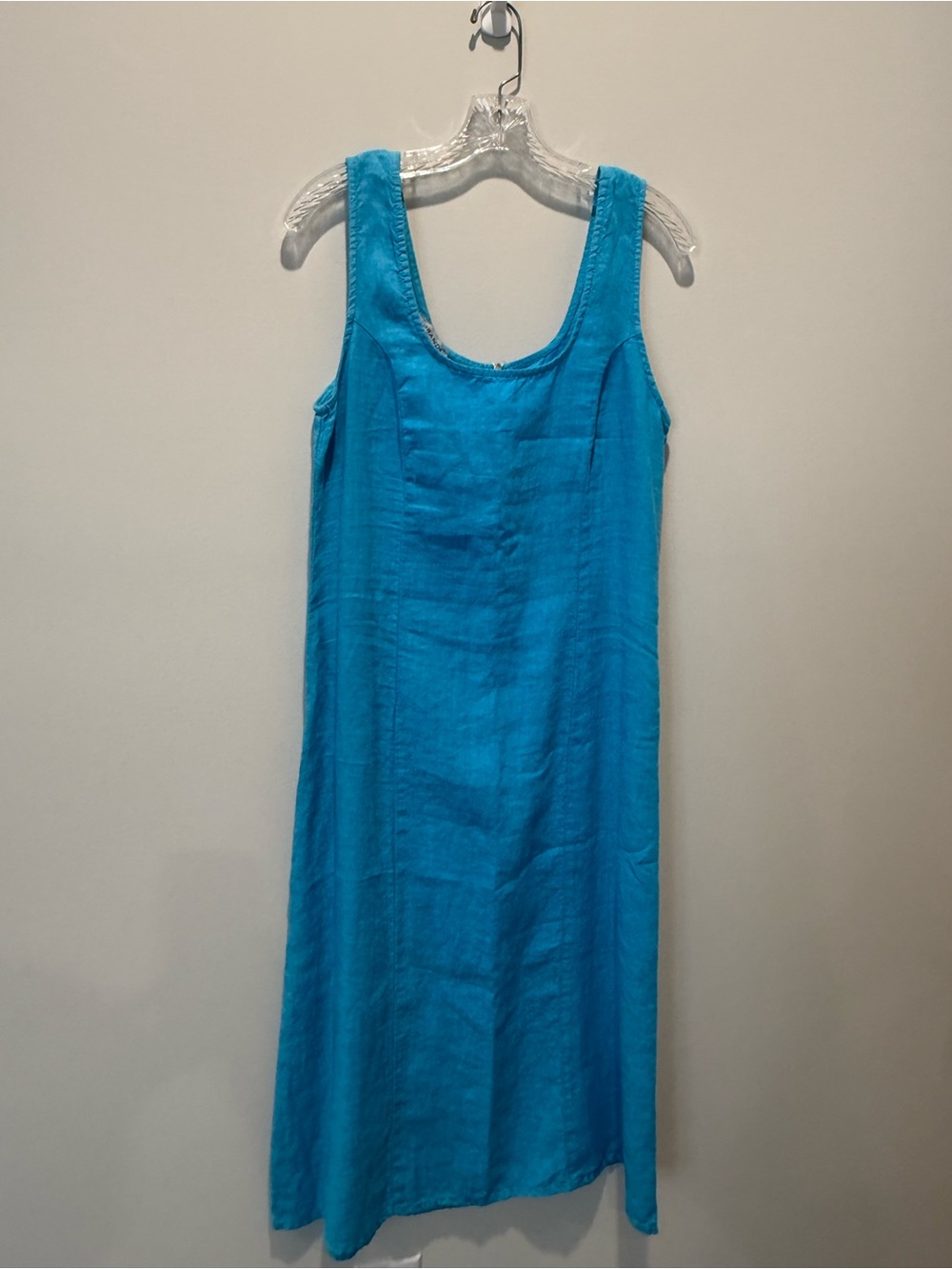 Turquoise Sleeveless Linen Dress